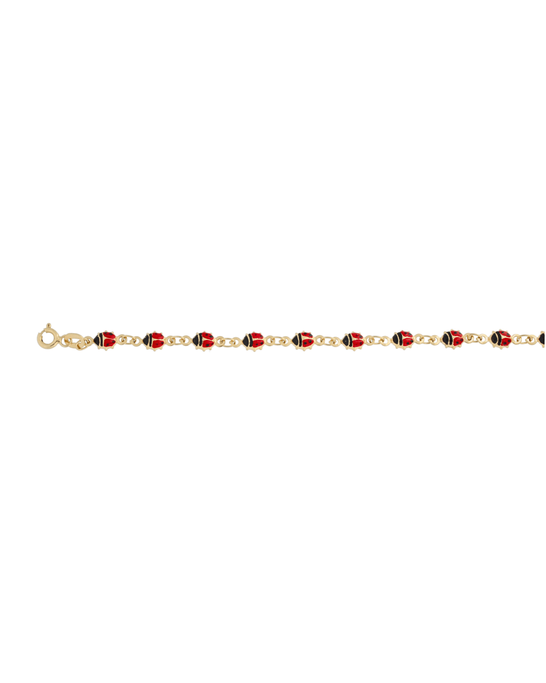 9CT Y/G ENAMEL LADY BIRD 15mm